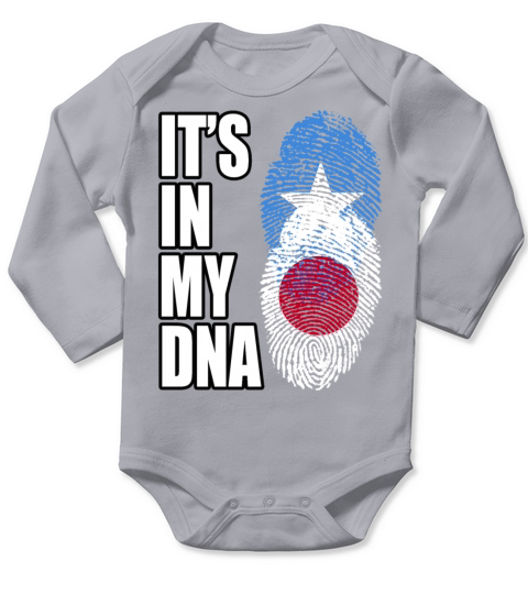 Somali And Japanese Vintage Heritage DNA Flag Long Sleeve Baby One-Piece