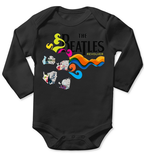 The Beatles - Revolver Album Tshirt - CUSTOM Long Sleeve Baby One-Piece