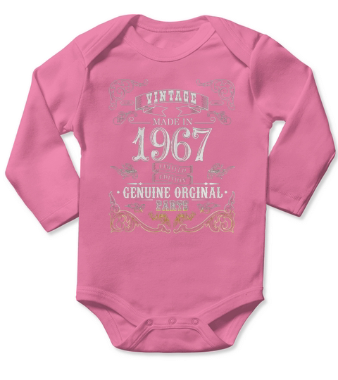 Vintage 1967 Genuine Orginal Long Sleeve Baby One-Piece