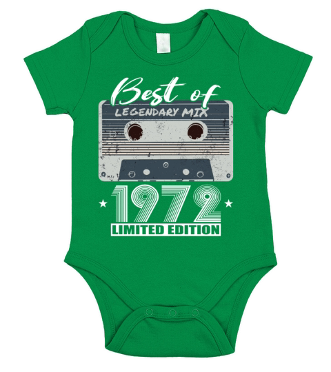 50th birthday vintage 1972 best of 1972 Short Sleeve Baby One-Piece