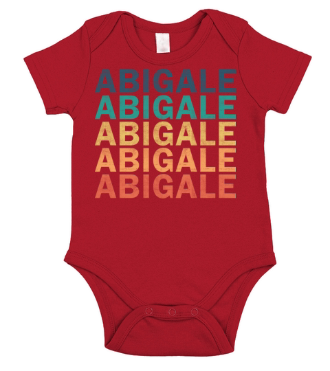 Abigale Name T Shirt - Abigale Vintage Retro Name Short Sleeve Baby One-Piece
