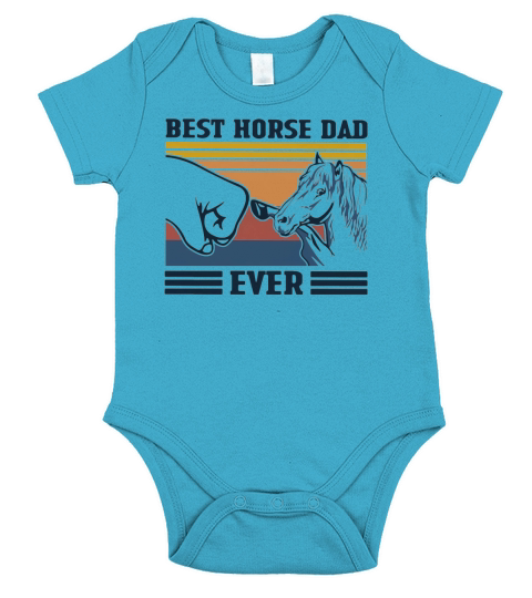 Best Horse Dad Ever Vintage Short Sleeve Baby One-Piece