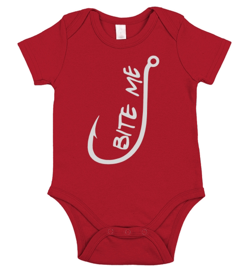 Bite Me - Funny Fishing T Shirts Short Sleeve Baby One-Piece