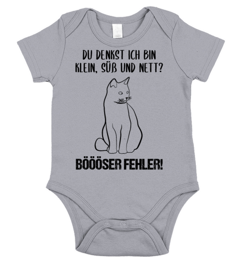 Cat Small Sweet Nice Bad Mistake Quote Gift Short Sleeve Baby One-Piece