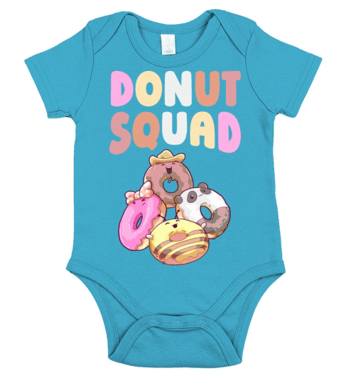 Donut Squad Quote for a Donut Lover Short Sleeve Baby One-Piece