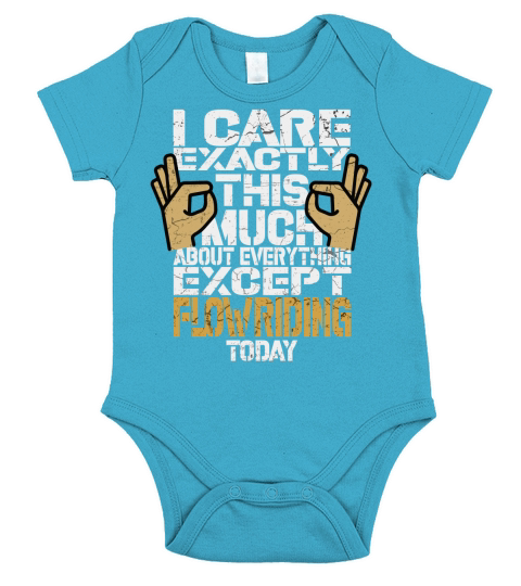 I Care Exactly This Much About Everything Except Flowriding Sports 2020 Short Sleeve Baby One-Piece