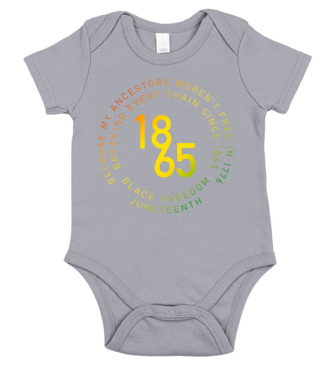 Juneteenth Text Circle Black History June Vintage Short Sleeve Baby One-Piece