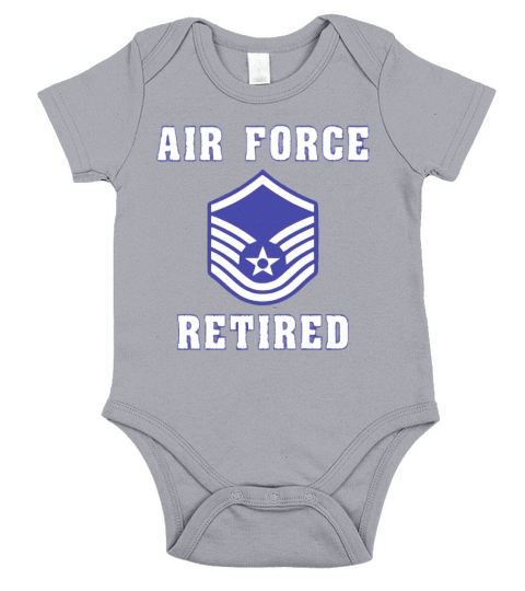 Military Master Sergeant Air Force Retired T-Shirt Short Sleeve Baby One-Piece