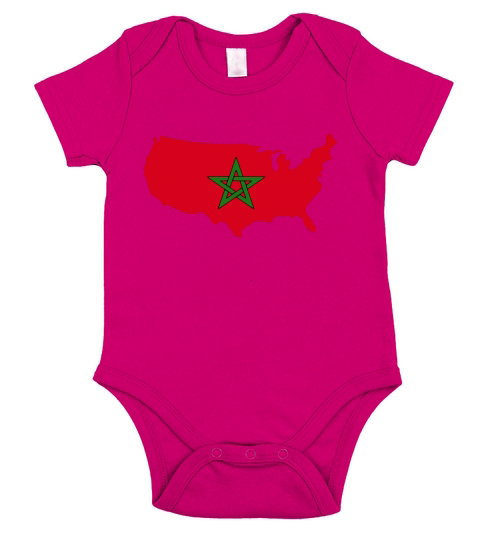 Moorish American T-Shirt America Amexem Moroccan Flag Tee Short Sleeve Baby One-Piece