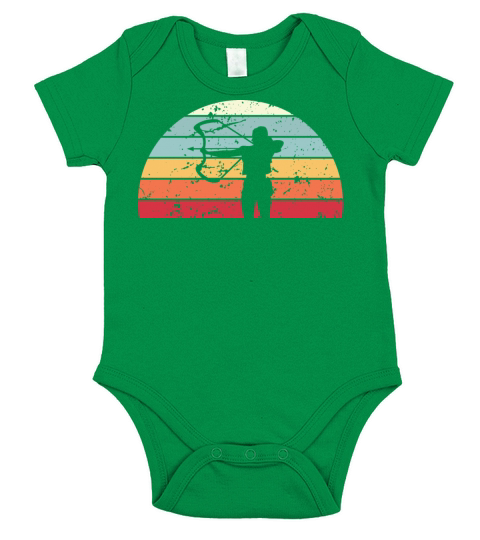 Retro Archery Sunset Vintage archery Sunrise Short Sleeve Baby One-Piece