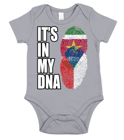 Surinamese And Chadian Vintage Heritage DNA Flag Short Sleeve Baby One-Piece