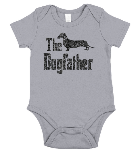 The Dogfather Dachshund Dog Short Sleeve Baby One-Piece
