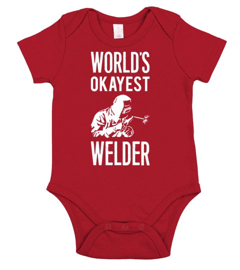 Worlds okayest welder Short Sleeve Baby One-Piece