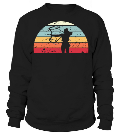Retro Archery Sunset Vintage archery Sunrise Sweatshirt Unisex