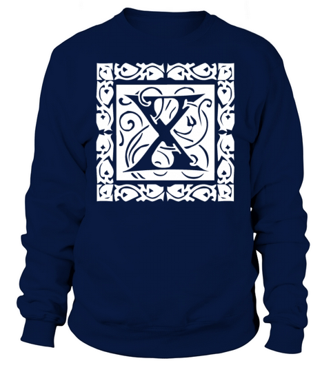 X Capital Letter Initial Monogram Alphabet Name Sweatshirt Unisex