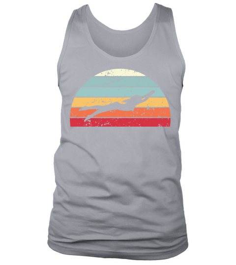 Retro Swimming Sunset Vintage Swimmer Sunrise Tank Top Unisex