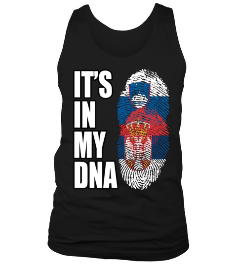 Slovenian And Serbian Vintage Heritage DNA Flag Tank Top Unisex