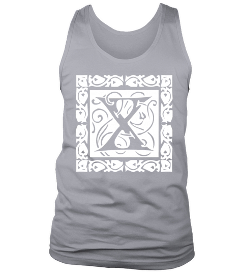 X Capital Letter Initial Monogram Alphabet Name Tank Top Unisex