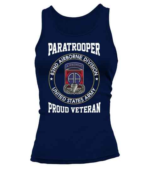 82nd Airborne Division - Proud Paratrooper Veteran Tshirt Tank top Woman
