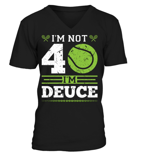 40th Birthday Tennis V-Neck T-shirt