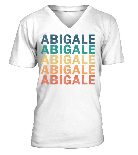 Abigale Name T Shirt - Abigale Vintage Retro Name V-Neck T-shirt