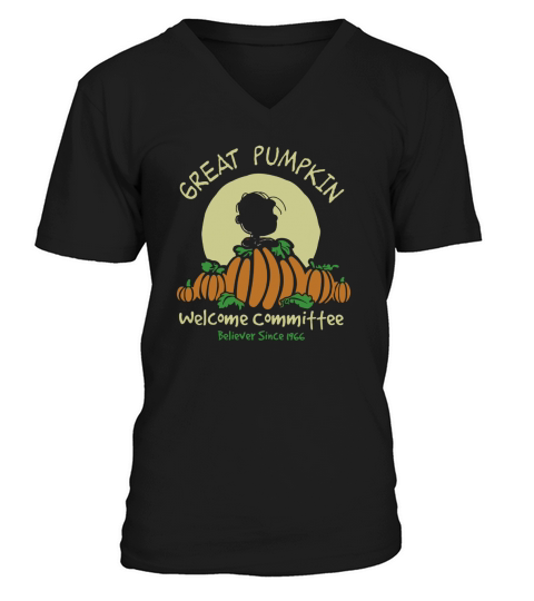 great pumpkin welcome committee believer since 1966 shirt, hoodie, sweater, longsleeve t-shirt V-Neck T-shirt