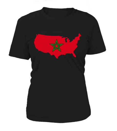 Moorish American T-Shirt America Amexem Moroccan Flag Tee Women's T-Shirt