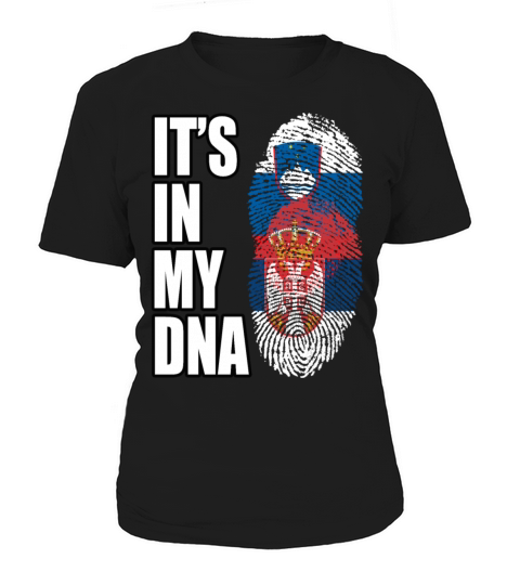 Slovenian And Serbian Vintage Heritage DNA Flag Women's T-Shirt