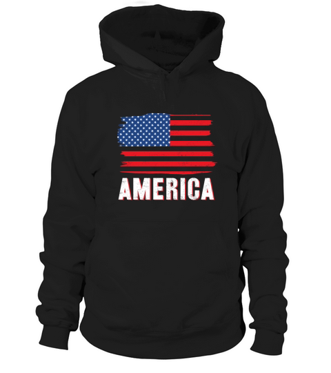 America Vintage Flag Independence day Hoodie Unisex