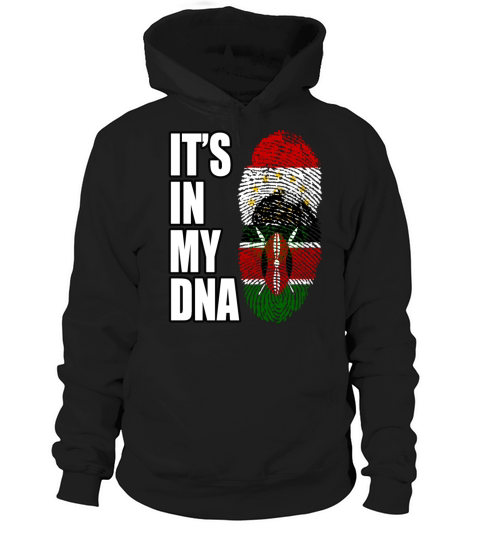Tajikistani And Kenyan Vintage Heritage DNA Flag Hoodie Unisex