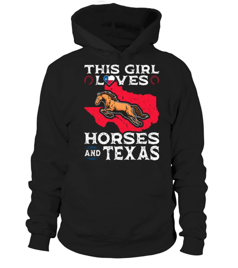 Vintage Horseback Riding Horse Girl Texas Hoodie Unisex