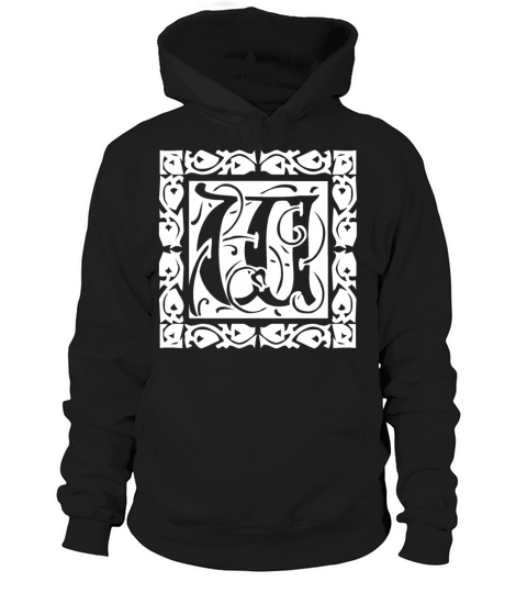 W Capital Letter Initial Monogram Alphabet Name Hoodie Unisex