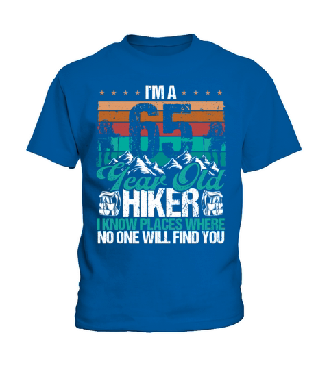 65 Birthday Hikers Vintage Mountains 65 Years Old Kids T-Shirt