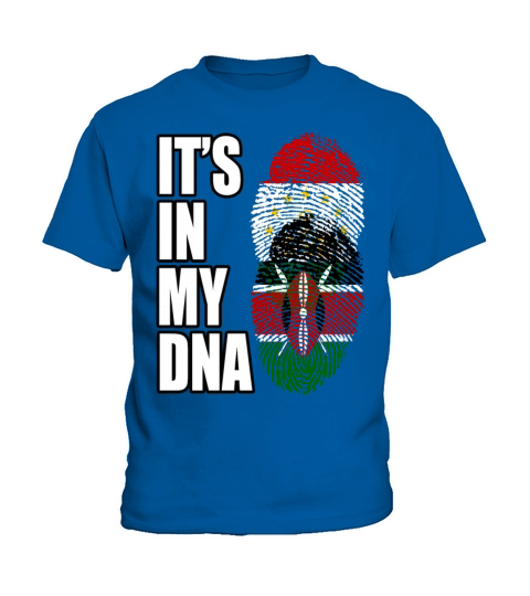 Tajikistani And Kenyan Vintage Heritage DNA Flag Kids T-Shirt