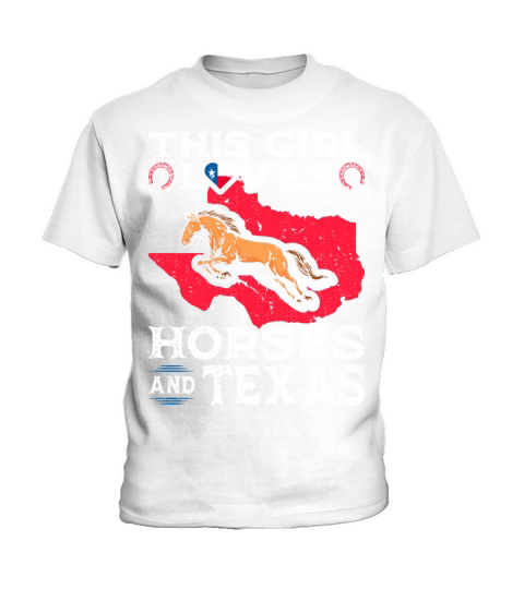 Vintage Horseback Riding Horse Girl Texas Kids T-Shirt