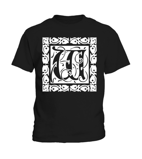 W Capital Letter Initial Monogram Alphabet Name Kids T-Shirt