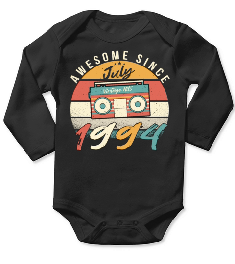 Birthday Greeting For July 1994 Long Sleeve Baby One-Piece