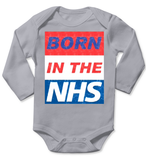 Born in the NHS Vintage 2020 Long Sleeve Baby One-Piece