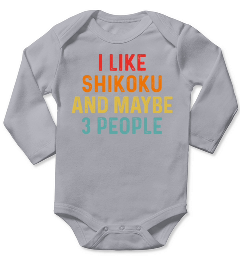 I Like Shikoku And Maybe 3 People Retro Vintage Long Sleeve Baby One-Piece