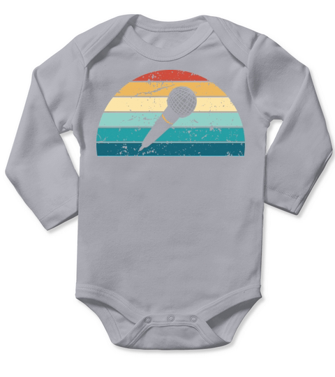 Retro Beatboxing Sunset Vintage beatbox Sunrise Long Sleeve Baby One-Piece