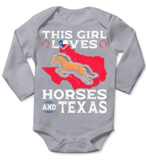 Vintage Horseback Riding Horse Girl Texas Long Sleeve Baby One-Piece