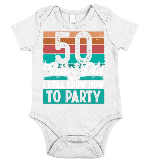 50 Years Old Birthday Idea Retro 50th Birthday Short Sleeve Baby One-Piece