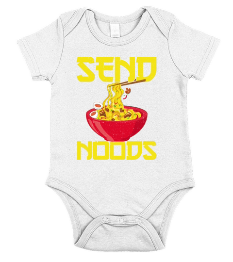 Asian Food Send Noods Funny Noodles Short Sleeve Baby One-Piece