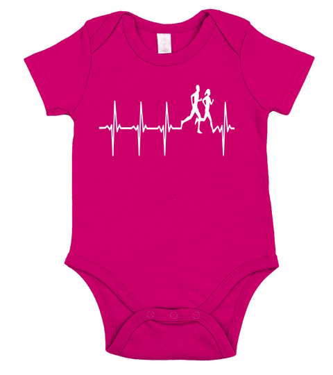 CROSS COUNTRY RUNNING HEARTBEAT T SHIRT Short Sleeve Baby One-Piece