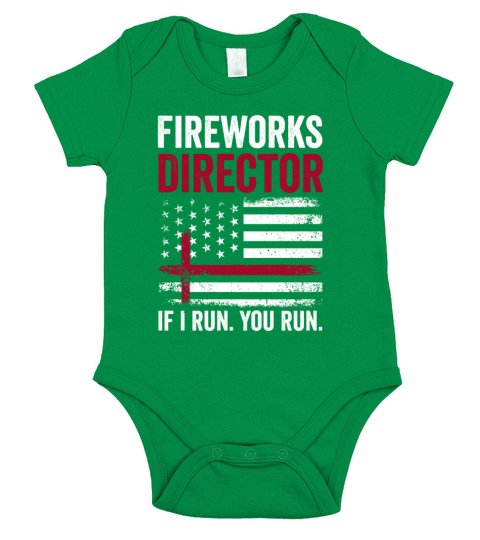 Fireworks Director If I Run You Run Red Retro Vint Short Sleeve Baby One-Piece
