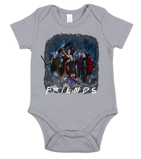 Friends Halloween Scary Horror Movie Short Sleeve Baby One-Piece