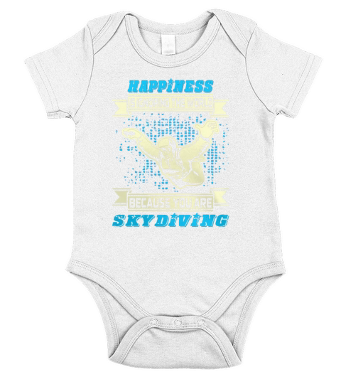 Happiness Is Ignoring The World Skydiving Tshirt T-Shirts Hoodie Short Sleeve Baby One-Piece