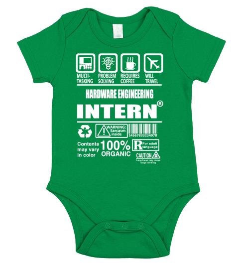HARDWARE ENGINEERING INTERN TSHIRT HOODIE Short Sleeve Baby One-Piece