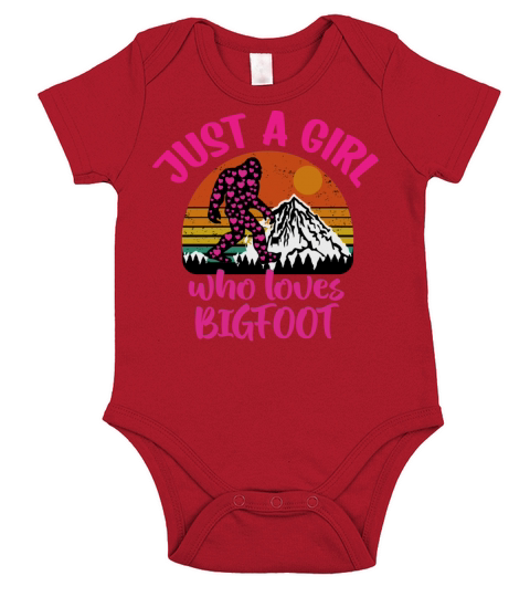 Just A Girl Who Loves Bigfoot - Girl love Bigfoot Short Sleeve Baby One-Piece