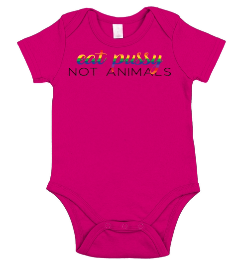 LGBT   Eat pussy not animals Short Sleeve Baby One-Piece